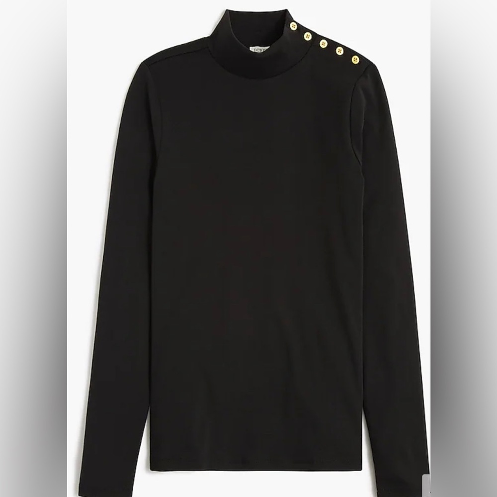 NWT - J. Crew Mockneck ribbed top. Size L.